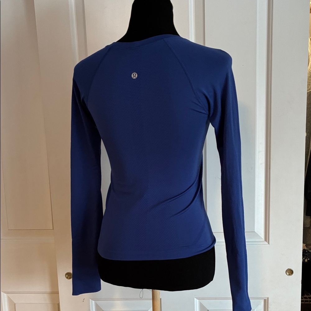 Lululemon Long Sleeve Blue Rulu Run Swiftly 4 - Picture 3 of 4